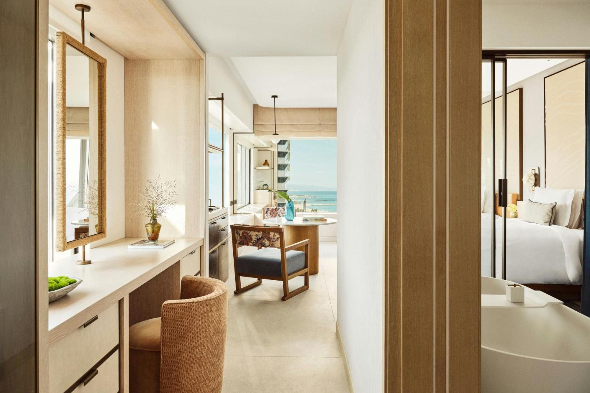 Panorama Double Room Two Double Beds Partial Sea View