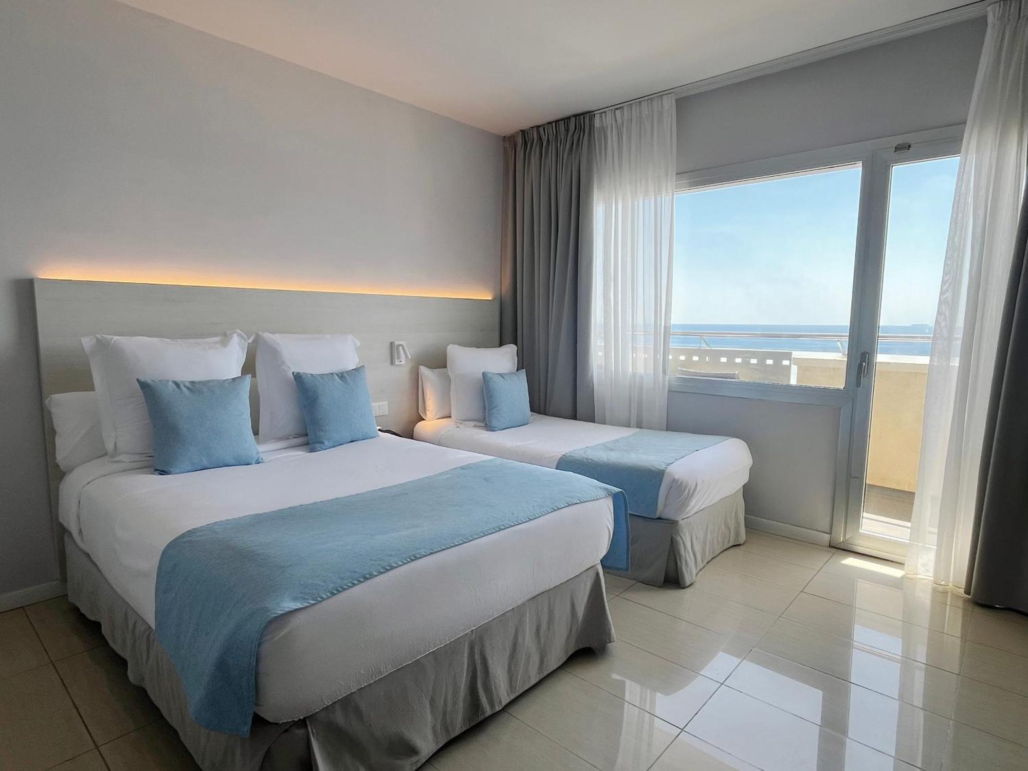 Double room balcony sea views extra bed